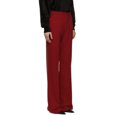 Shop Balenciaga Red Twill Trousers In 6400 Red