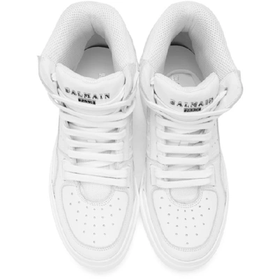 Shop Balmain White Keira Sneakers