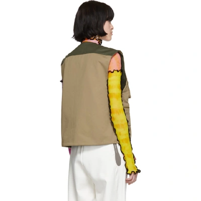 Shop Asai Ssense Exclusive Reversible Tan & Khaki Multipocket Vest