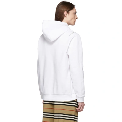 Shop Burberry White Unicorn Hoodie