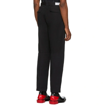 Shop Givenchy Black Military Trousers In 001 Black