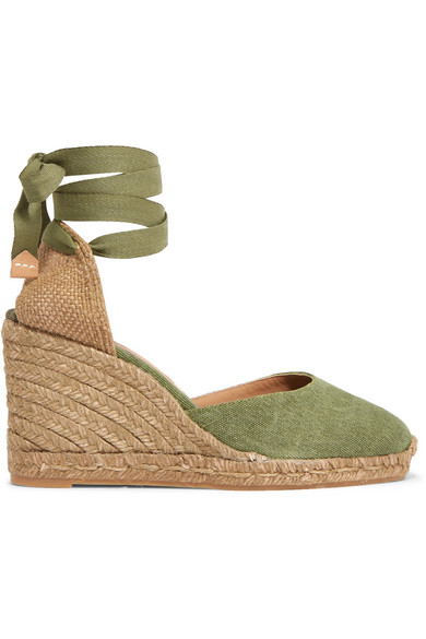 castañer carina 80 canvas wedge espadrilles