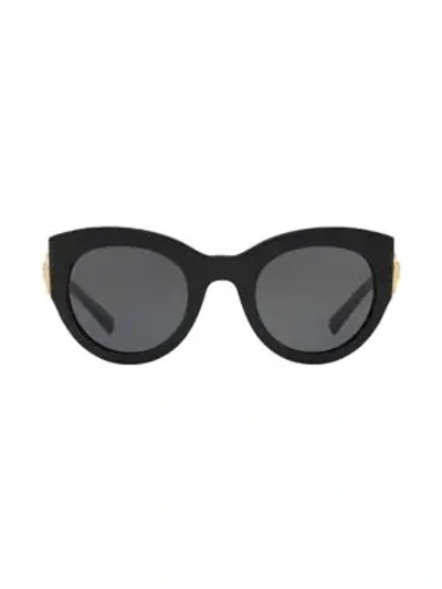 Shop Versace Women's 51mm Cat Eye Sunglasses In Black