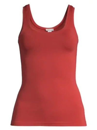 Shop Hanro Touch Feeling Tank Top In Rouge