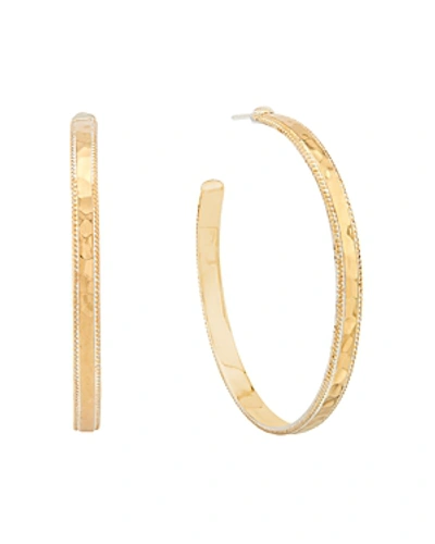 Shop Anna Beck Large Hammered Hoop Earrings In 18k Gold-plated Sterling Silver Or Sterling Silver