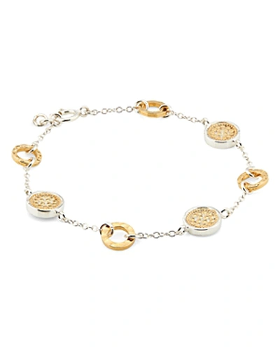 Shop Anna Beck Station Bracelet In 18k Gold-plated Sterling Silver & Sterling Silver In Gold/silver