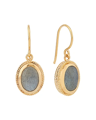 Shop Anna Beck Stone Drop Earrings In 18k Gold-plated Sterling Silver In Gold/labradorite