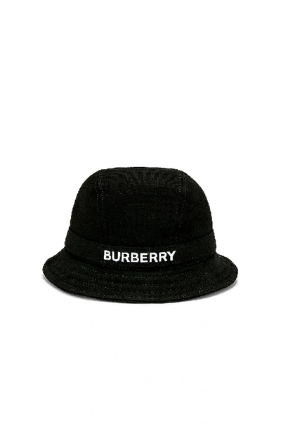 Shop Burberry Jersey Bucket Hat In Black