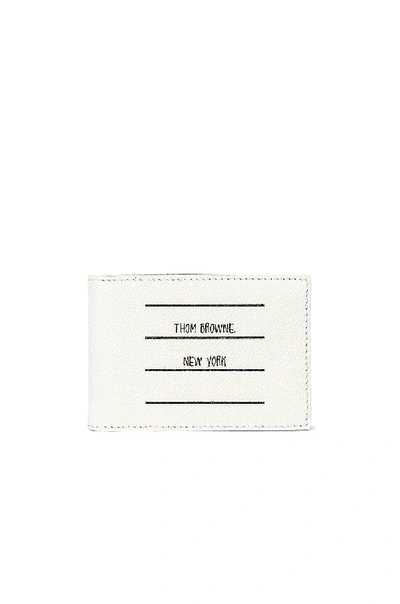 Shop Thom Browne Money Clip Wallet In Black,white