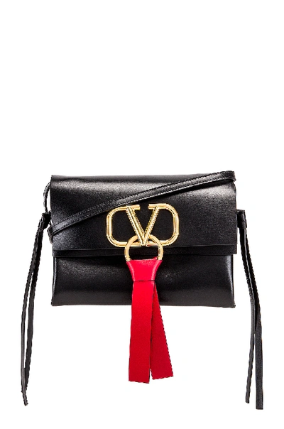 Shop Valentino Vring Crossbody Bag In Black In Nero