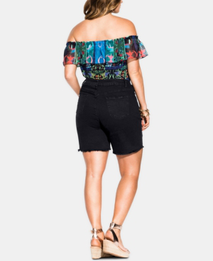 city chic denim shorts