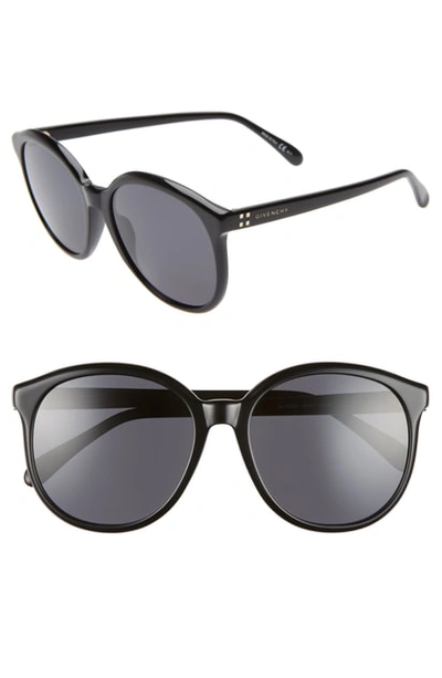Shop Givenchy 56mm Round Sunglasses - Black