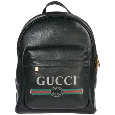 Shop Gucci Men's Leather Rucksack Backpack Travel In Black