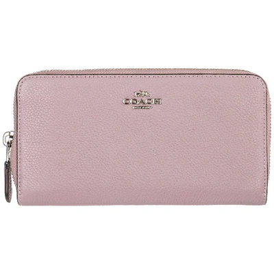 Shop Coach Women's Wallet Leather Coin Case Holder Purse Card Bifold In Pink