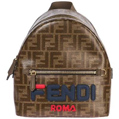 Shop Fendi Women's Rucksack Backpack Travel In Brown