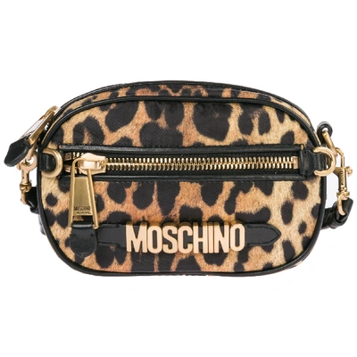 Shop Moschino Women's Cross-body Messenger Shoulder Bag In Brown
