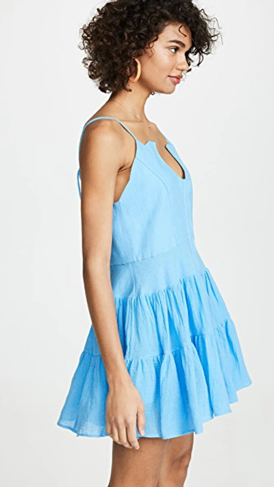 Shop A Mere Co Flora Sun Dress In Bright Blue