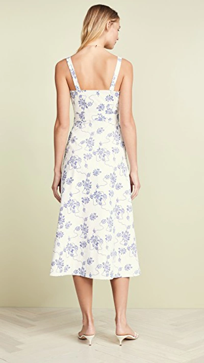 Shop Equipment Oleisa Dress In Nature White/bleu Cotier