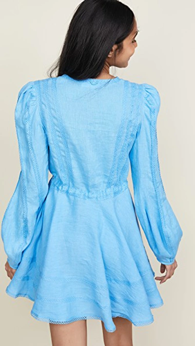 Shop A Mere Co Victoria Dress In Bright Blue