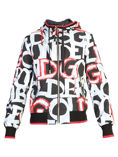 Shop Dolce & Gabbana Graffiti Jacket In Black