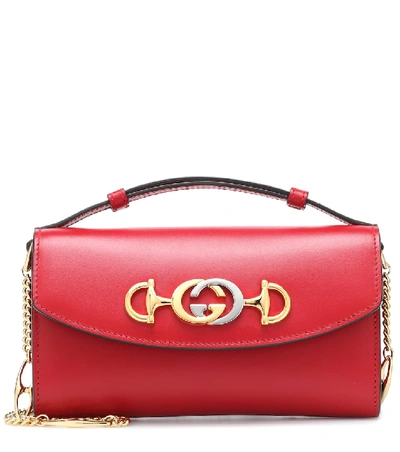 Shop Gucci Zumi Mini Shoulder Bag In Red