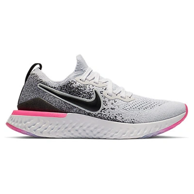 Shop Nike Women's Epic React Flyknit 2 Running Shoes In Grey