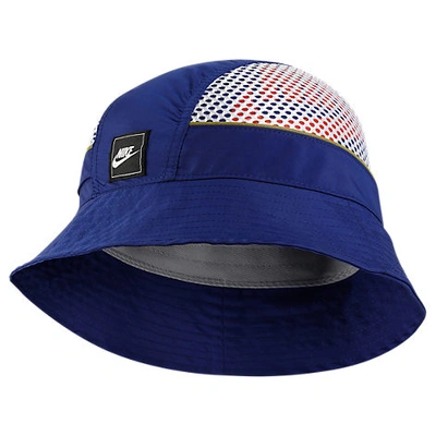 Shop Nike Sportswear Mesh Bucket Hat In Blue