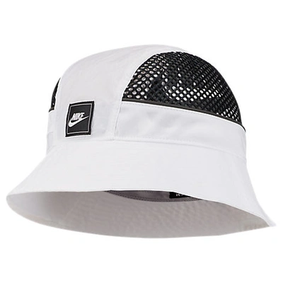 Shop Nike Sportswear Mesh Bucket Hat In White