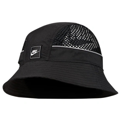 Shop Nike Sportswear Mesh Bucket Hat In Black