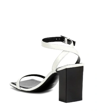 Shop Balenciaga Leather Sandals In White