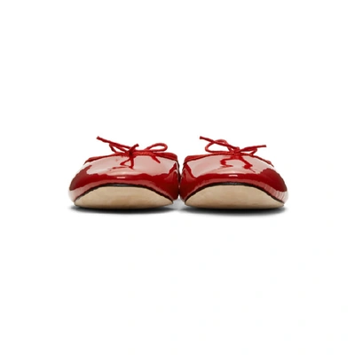 Shop Repetto Red Patent Leila Mule Ballerina Flats In 550 Red