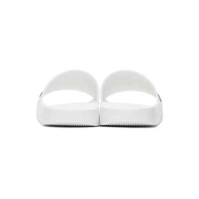 Shop Burberry White Furley Pool Slides