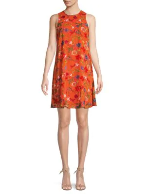 calvin klein floral shift dress