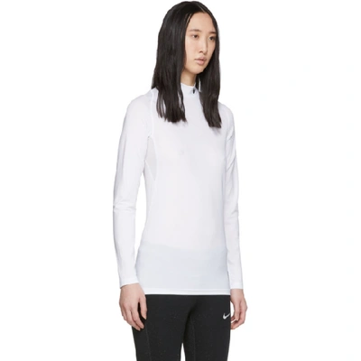 Shop Alyx 1017  9sm White Nike Edition Glitter Training Long Sleeve T-shirt In 007 White