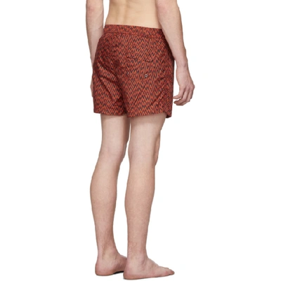 Shop Missoni Red And Black Embroidered Patch Swim Shorts In S2052redorg