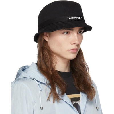 Burberry Logo Bucket Hat In Black | ModeSens