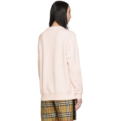 Shop Burberry Pink Logo Sweatshirt