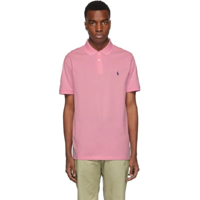Shop Polo Ralph Lauren Pink Stretch Mesh Polo In Taylorrose