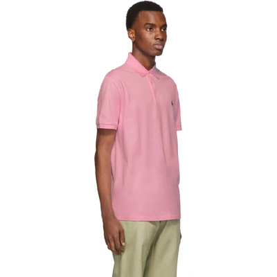 Shop Polo Ralph Lauren Pink Stretch Mesh Polo In Taylorrose