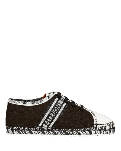 Shop Castaã±er Kerri Low-top Espadrille Sneakers In Blk/wht