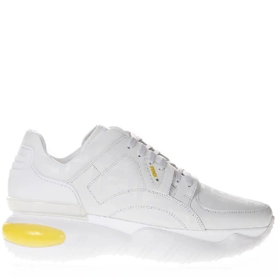 Shop Fendi Chunky Lace In White/yellow