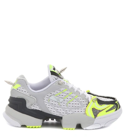 Shop Vetements X Reebok Spike Runner Sneakers In Grey