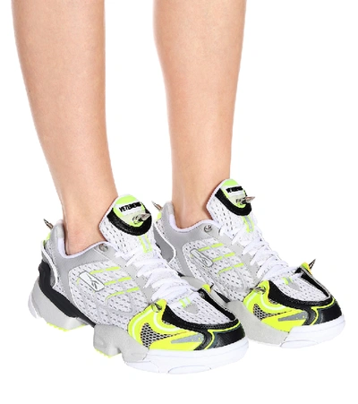 Vetements X Reebok Spike Runner 400 Mesh Trainers In Fluoyellow | ModeSens