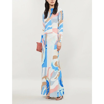 Emilio Pucci Abstract Pattern Belted Sheath Dress in Multicolor Viscose  Multiple colors Cellulose fibre ref.671771 - Joli Closet