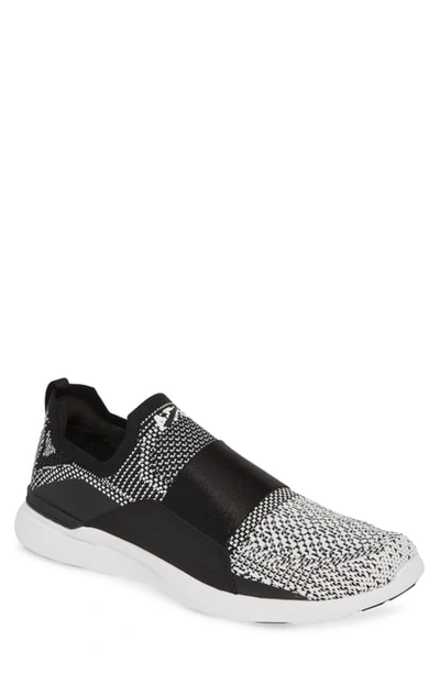 Shop Apl Athletic Propulsion Labs Techloom Bliss Knit Running Shoe In Black/ White/ Ombre