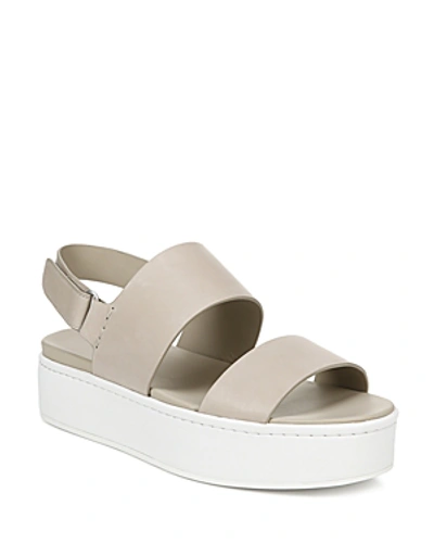 Shop Vince Women's Westport Leather Platform Sandals In Light Straw