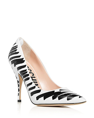 Shop Moschino Women's Pointed-toe Pumps In Black