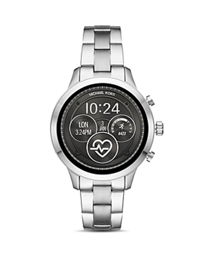 Shop Michael Kors Runway Touchscreen Smartwatch, 41mm In Black/silver