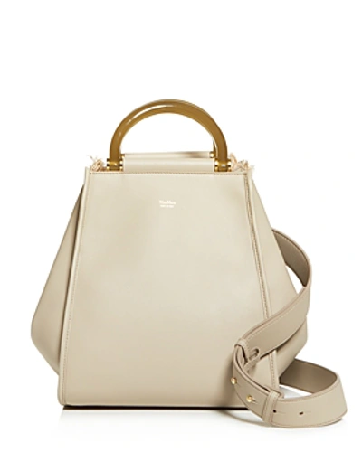 Shop Max Mara Small Reversible Tote In Beige/gold