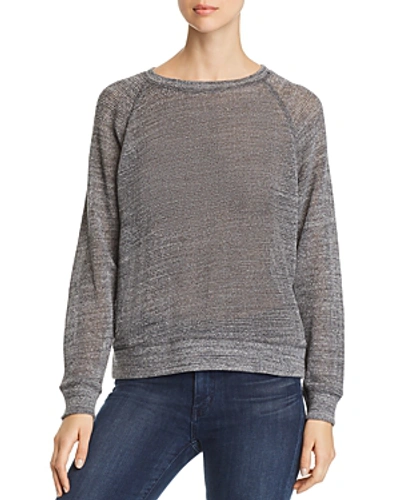 Shop Eileen Fisher Open-knit Raglan Sweater In Ash